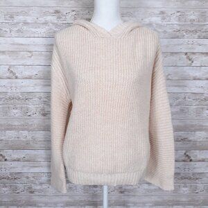 Abound Womens Hooded Sweater M Oatmeal 495A